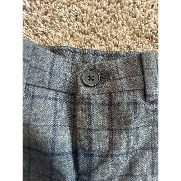 H&M Boys Dress Pants Size 2T Gray Checked Adjustable Waist Formal - Picture 7 of 7